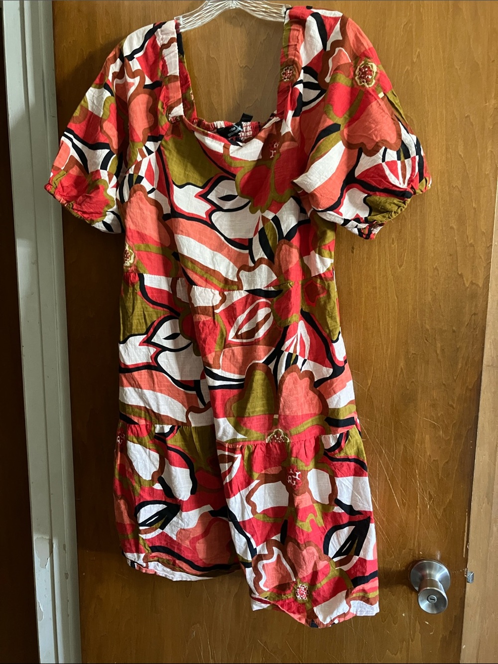 Mlle Gabrielle Size XL Cotton Boho off Shoulder Dress